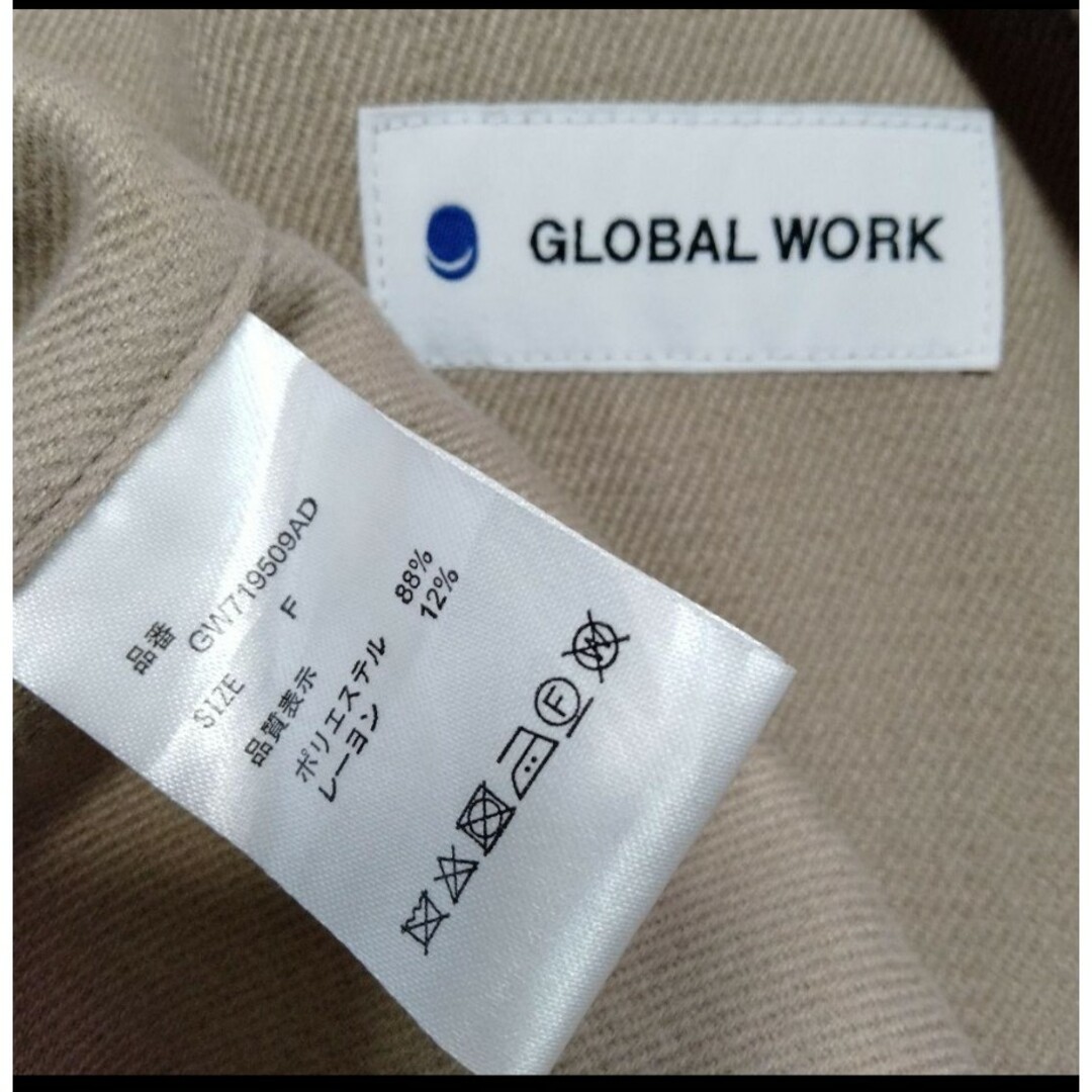 GLOBAL WORK(グローバルワーク)のGLOBAL WORK グローバルワーク　Wフェイス着流しコート レディースのジャケット/アウター(ロングコート)の商品写真