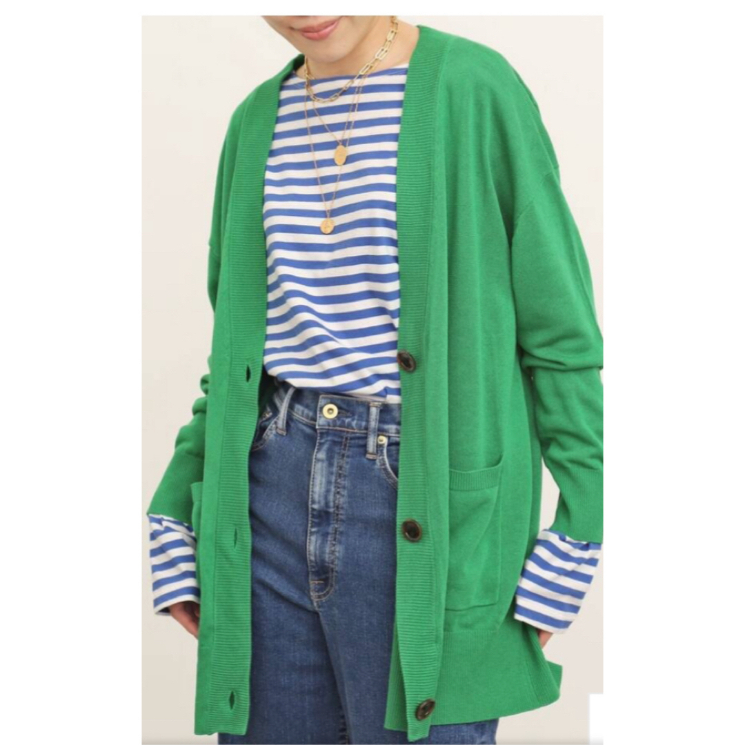 L'Appartement DEUXIEME CLASSE(アパルトモンドゥーズィエムクラス)のL'Appartement Oversize Linen Cardigan レディースのトップス(カーディガン)の商品写真