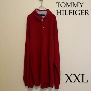 トミーヒルフィガー(TOMMY HILFIGER)のTommyHilfiger 襟付き コットンシャツ ワンポイントロゴ刺繍 XXL(ポロシャツ)