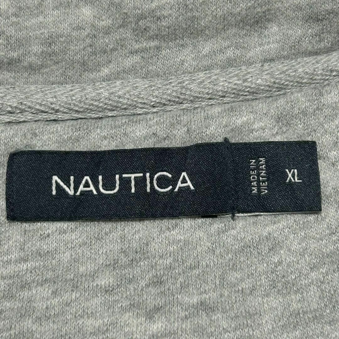 NAUTICA(ノーティカ)のノーティカ NAUTICA スウェット 刺繍ロゴ ハーフジップ トレーナー 古着 メンズのトップス(スウェット)の商品写真