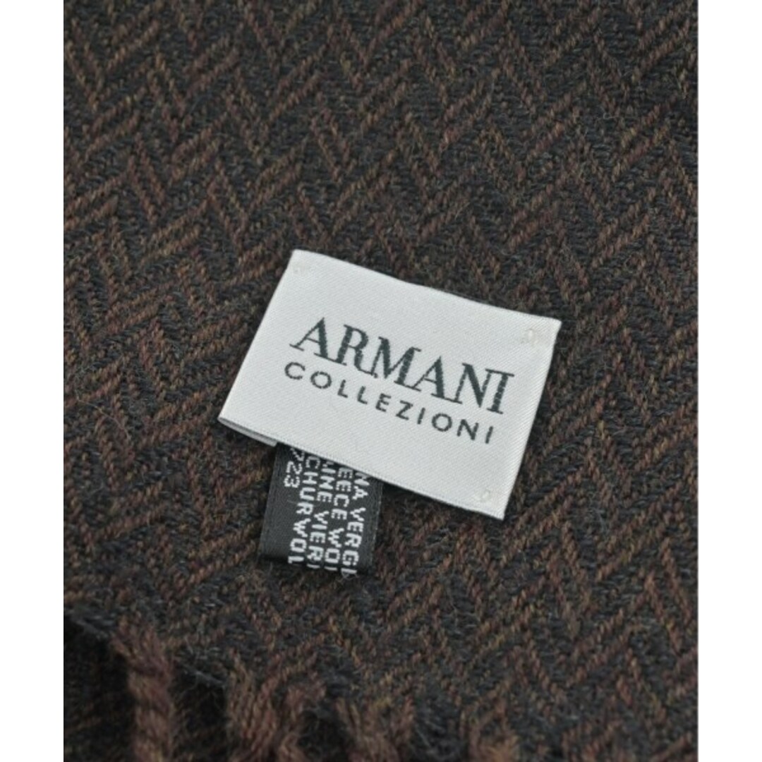 ARMANI COLLEZIONI(アルマーニ コレツィオーニ)のARMANI COLLEZIONI アルマーニコレツィオーニ マフラー - 茶 【古着】【中古】 メンズのファッション小物(マフラー)の商品写真