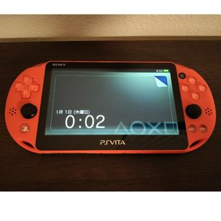 プレイステーションヴィータ(PlayStation Vita)の美品中古  PlayStationVita  2000 本体　オレンジ(携帯用ゲーム機本体)