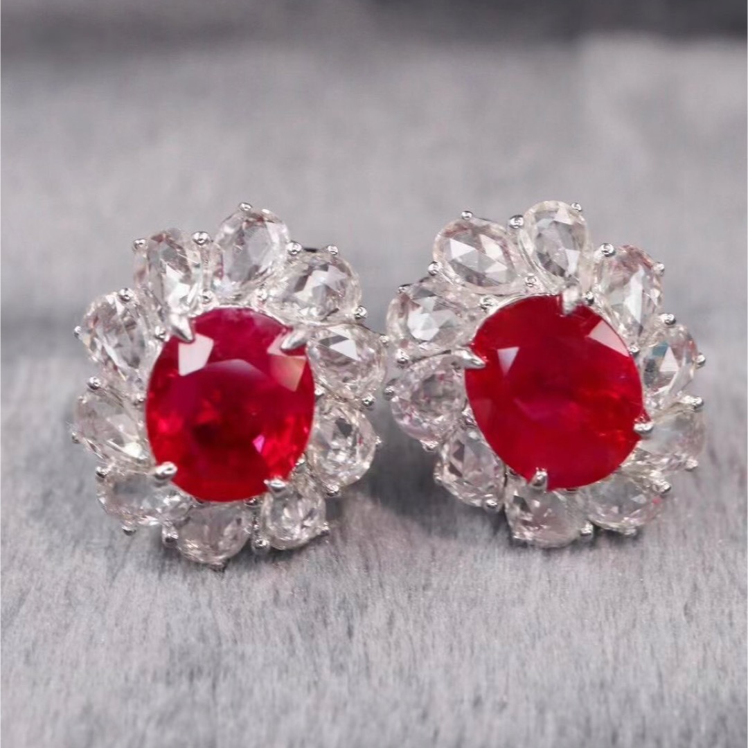 天然 ルビー ダイヤ ピアス16.13ct k18 ¥ - アクセサリー 天然 ルビー ダイヤ ピアス16.13ct k18 ¥ - アクセサリー