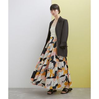 なし生地の厚さeaphi waist button wrap skirt ラップスカート