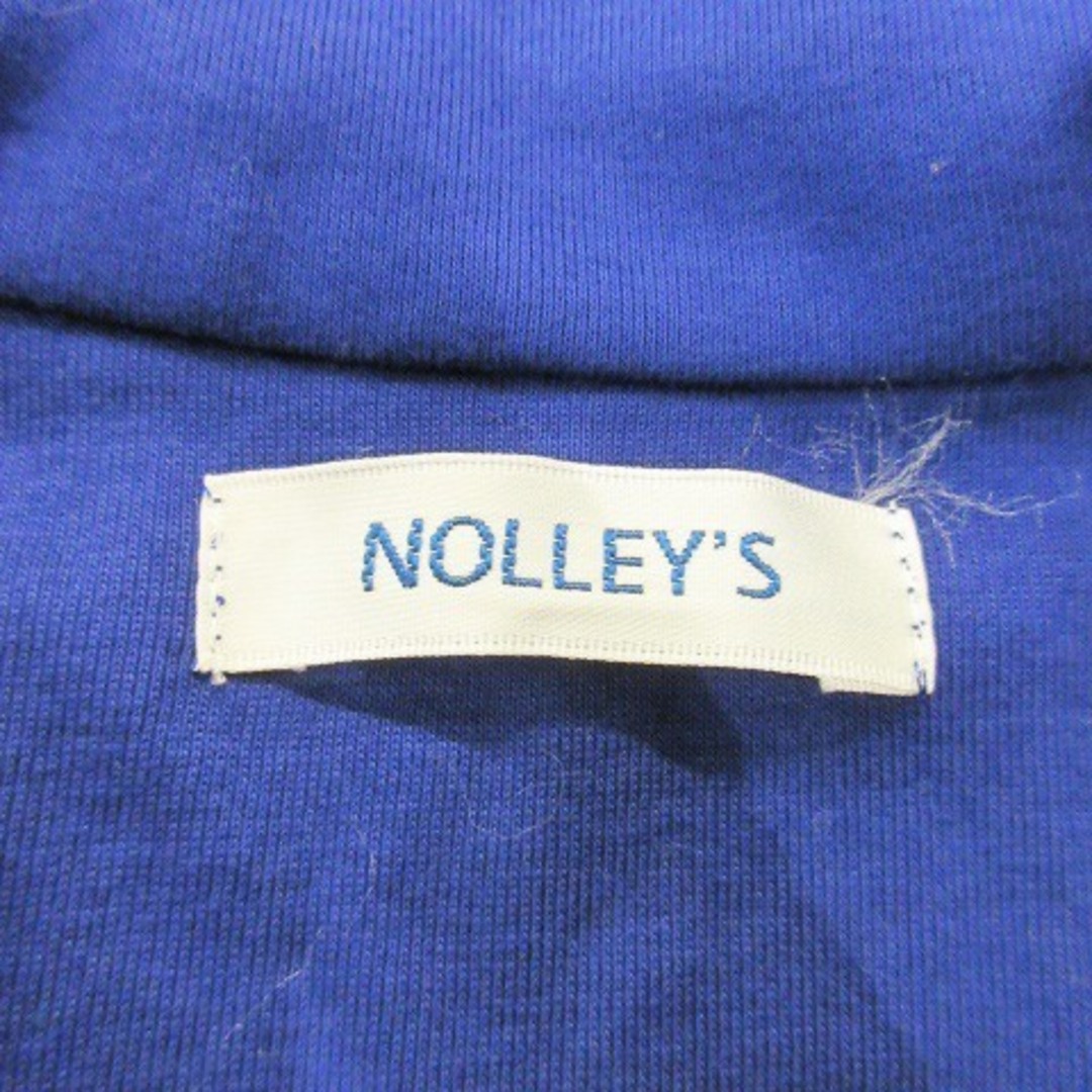 NOLLEY'S(ノーリーズ)のノーリーズ カットソー Vネック 襟付き 七分袖 肩タック 綿 厚手 38 青 レディースのトップス(その他)の商品写真