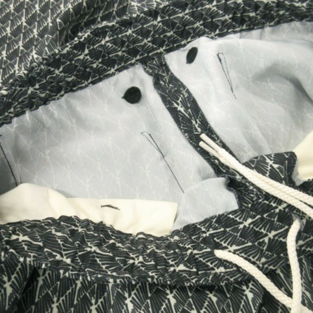 RAGEBLUE(レイジブルー)のレイジブルー パンツ ワイド ストレート ウエストゴム リラクシー 総柄 M 黒 メンズのパンツ(スラックス)の商品写真