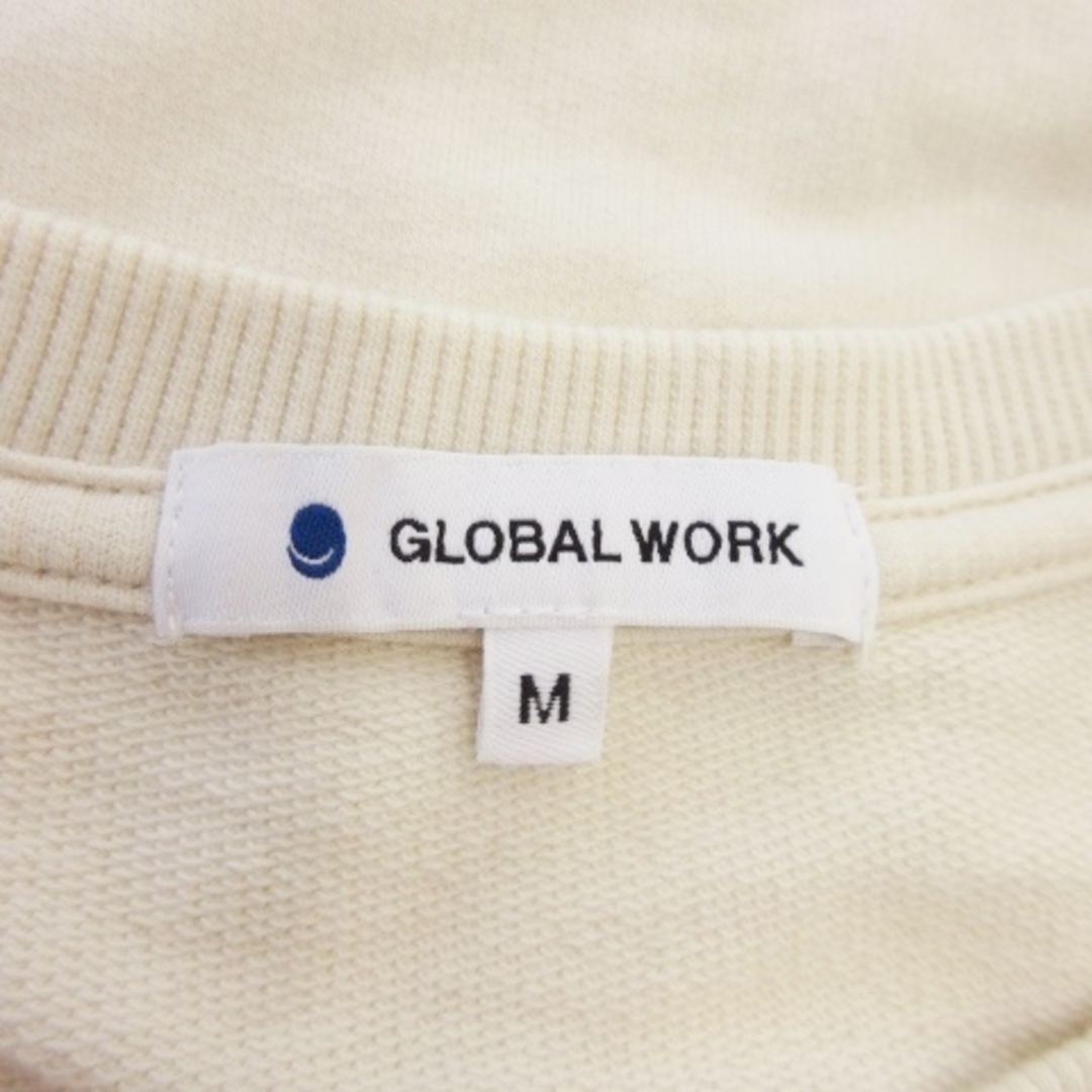 GLOBAL WORK(グローバルワーク)のグローバルワーク Tシャツ カットソー 長袖 オーバーサイズ M ベージュ レディースのトップス(Tシャツ(長袖/七分))の商品写真