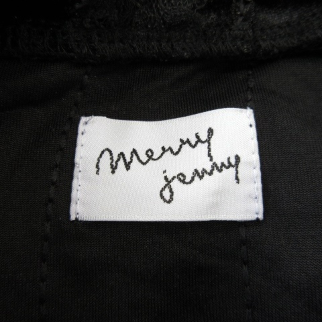 merry jenny(メリージェニー)のメリージェニー ワンピース ロング 長袖 ベロア レース スリット F 黒 レディースのワンピース(ロングワンピース/マキシワンピース)の商品写真