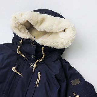 エーグル(AIGLE)のエーグル AIGLE GORE-TEX エコファーフード ナイロンダウンコート M/ネイビー ロング ジャケット ゴアテックス【2400013712156】(その他)