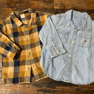 ベビーギャップ(babyGAP)のbabygapとH&M シャツ2枚セット(ブラウス)