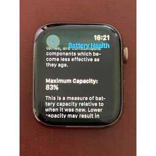 アップルウォッチ(Apple Watch)のAppleWatchシリーズ4 44mmステンレススチールGPSCellular(腕時計(デジタル))