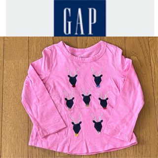 ベビーギャップ(babyGAP)のトナカイ 長袖 トップス 95㎝ 女の子 ベビー キッズ GAP ギャップ(Tシャツ/カットソー)