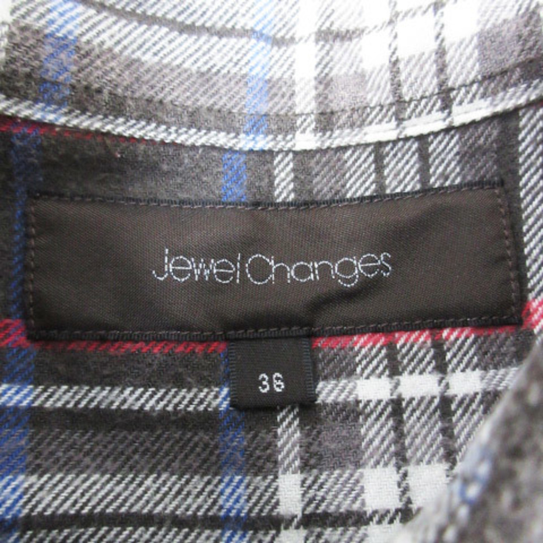 Jewel Changes(ジュエルチェンジズ)のジュエルチェンジズ アローズ シャツワンピース ミニ丈 長袖 チェック柄 36 レディースのワンピース(ミニワンピース)の商品写真