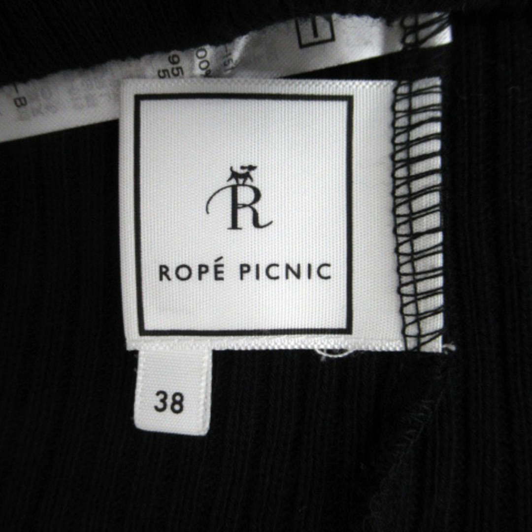 Rope' Picnic(ロペピクニック)のロペピクニック ROPE Picnic カーディガン ミドル丈 リブ 38 黒 レディースのトップス(カーディガン)の商品写真