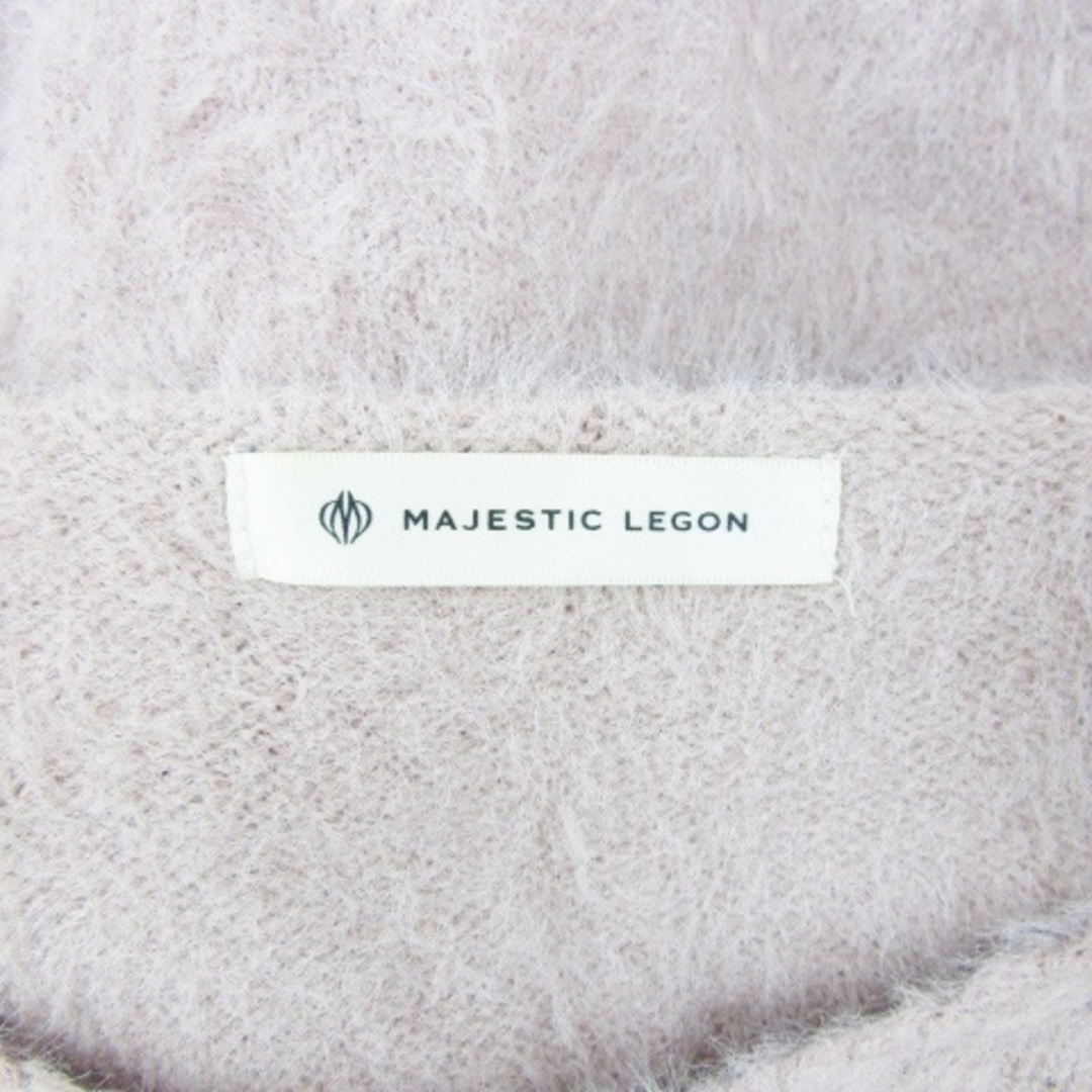 MAJESTIC LEGON(マジェスティックレゴン)のマジェスティックレゴン シャギーニット セーター 長袖 Vネック M ピンク レディースのトップス(ニット/セーター)の商品写真