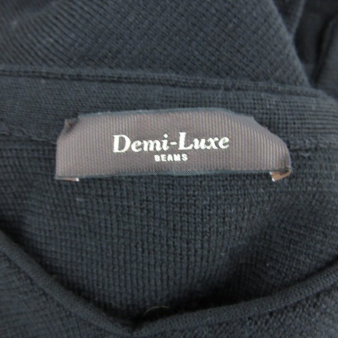 Demi-Luxe BEAMS(デミルクスビームス)のデミルクス ビームス Demi-Luxe ニットワンピース ロング丈 長袖 黒 レディースのワンピース(ロングワンピース/マキシワンピース)の商品写真