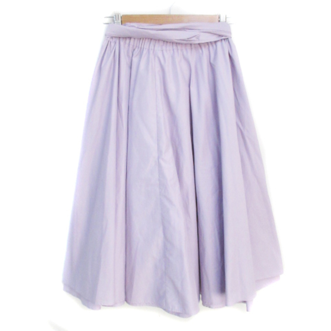SNIDEL(スナイデル)のスナイデル フレアスカート ロング丈 リボン 無地 0 紫 パープル /FF23 レディースのスカート(ロングスカート)の商品写真