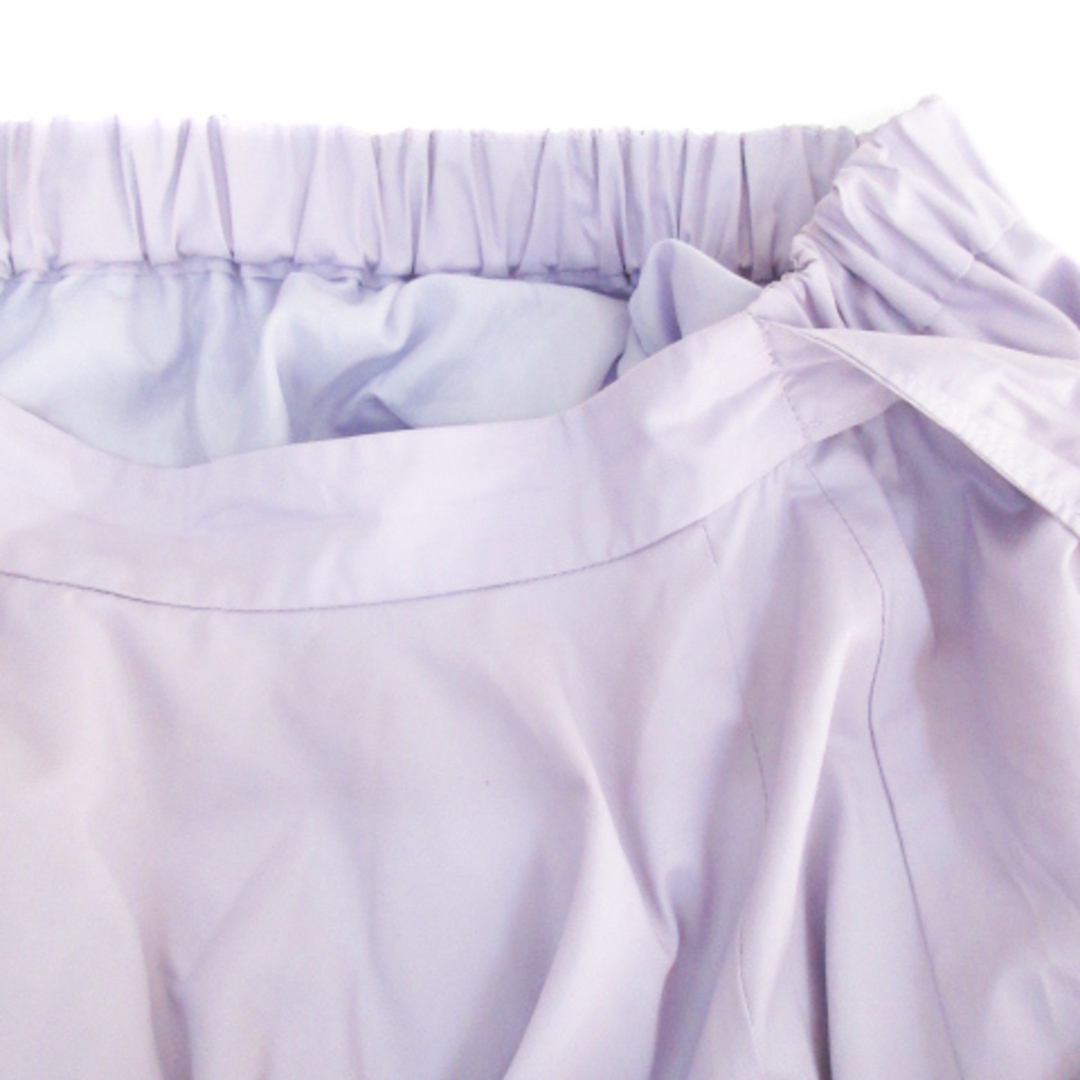 SNIDEL(スナイデル)のスナイデル フレアスカート ロング丈 リボン 無地 0 紫 パープル /FF23 レディースのスカート(ロングスカート)の商品写真