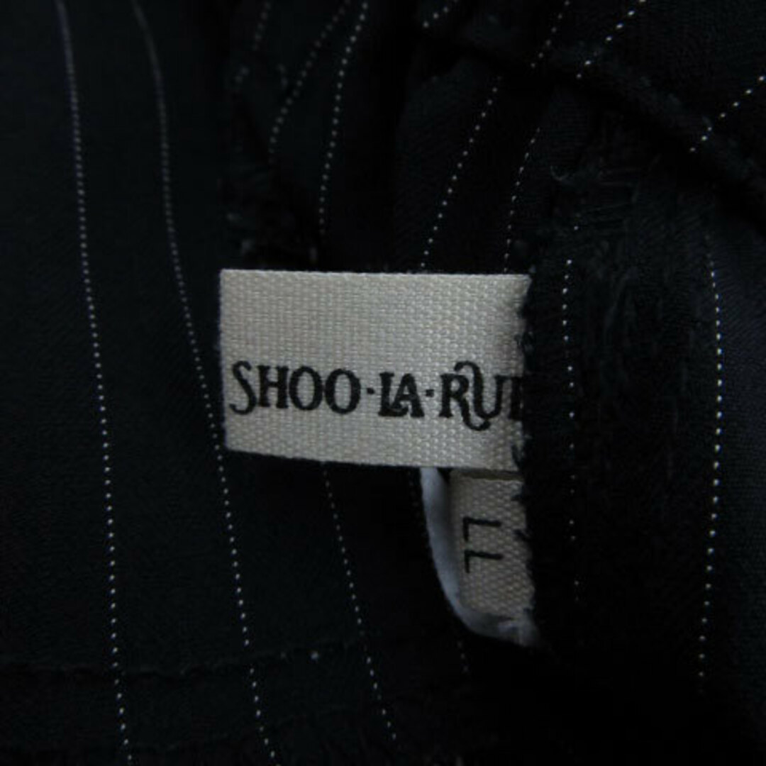 SHOO・LA・RUE(シューラルー)のシューラルー テーパードパンツ イージー アンクル丈 ストライプ柄 LL 紺 レディースのパンツ(その他)の商品写真