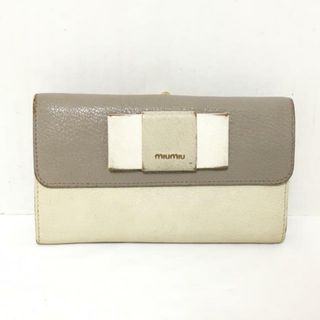 ミュウミュウ(miumiu)のミュウミュウ 3つ折り財布 - リボン/がま口(財布)