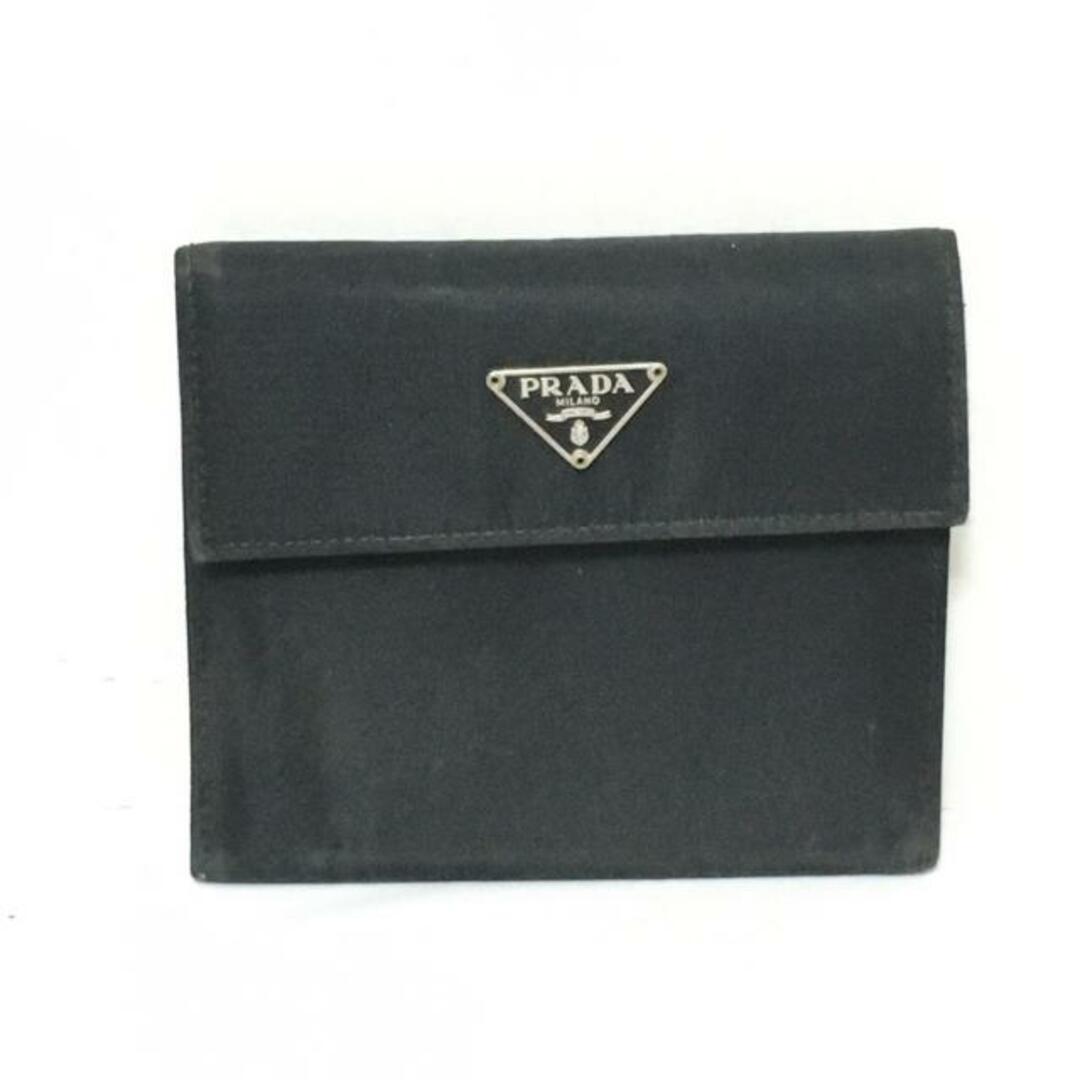 PRADA プラダ　【美品】 三つ折り財布　黒付属品ギャランティー箱保存袋