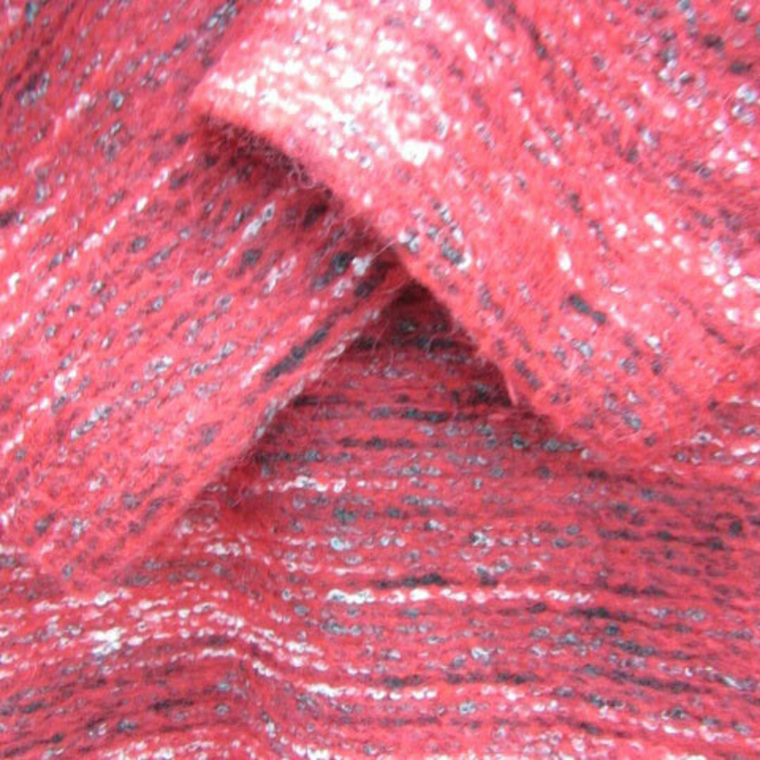Ballsey(ボールジィ)のボールジー トゥモローランド ニット カットソー 七分袖 切替 レザー 38 赤 レディースのトップス(ニット/セーター)の商品写真