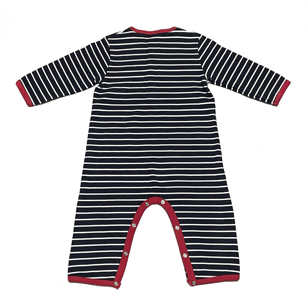 《PETIT BATEAU》ボーダーロンパース／12m74cm