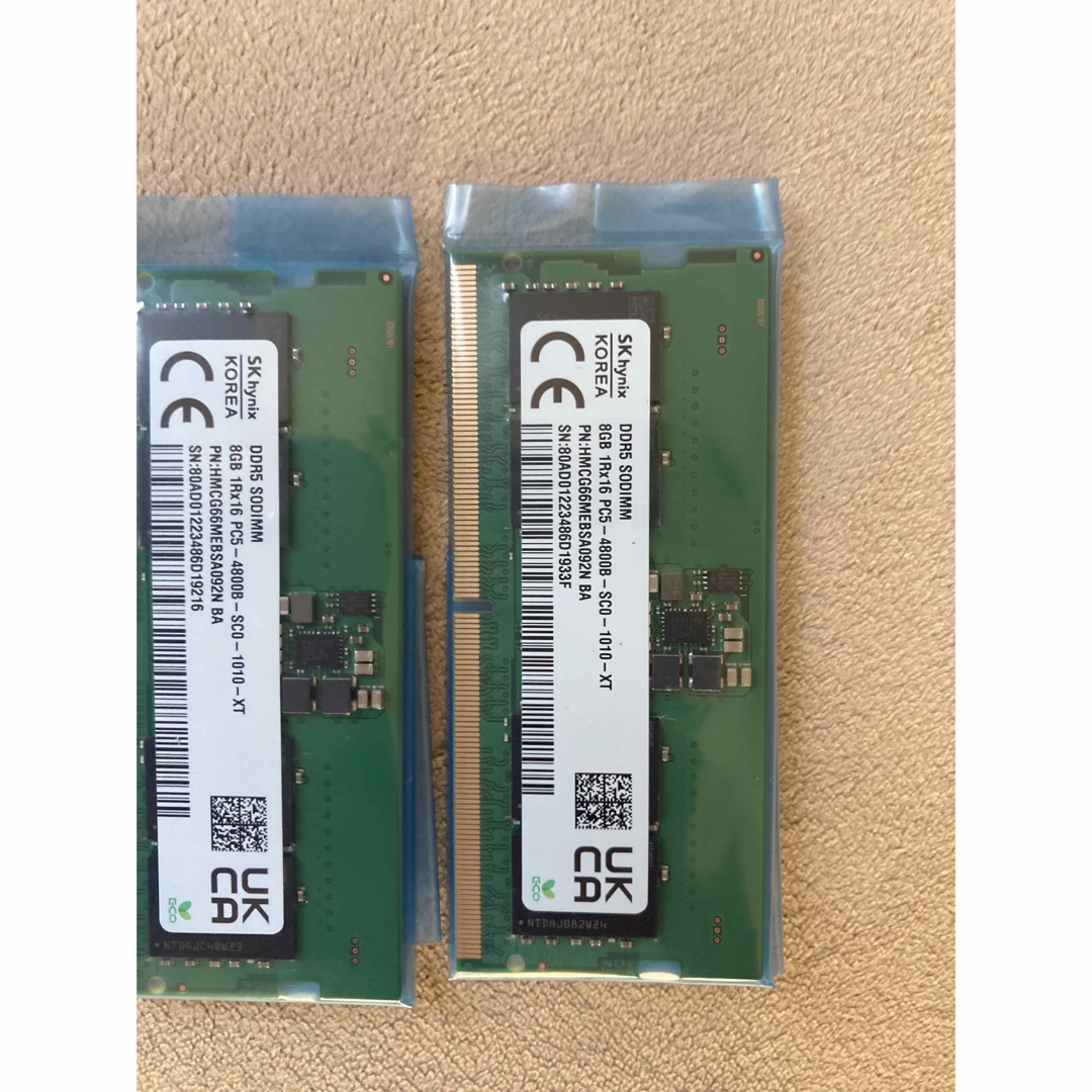 DDR5 PC5-4800B-SC0-1010-XT 16GB (8GBx2)の通販 by CO CO｜ラクマ