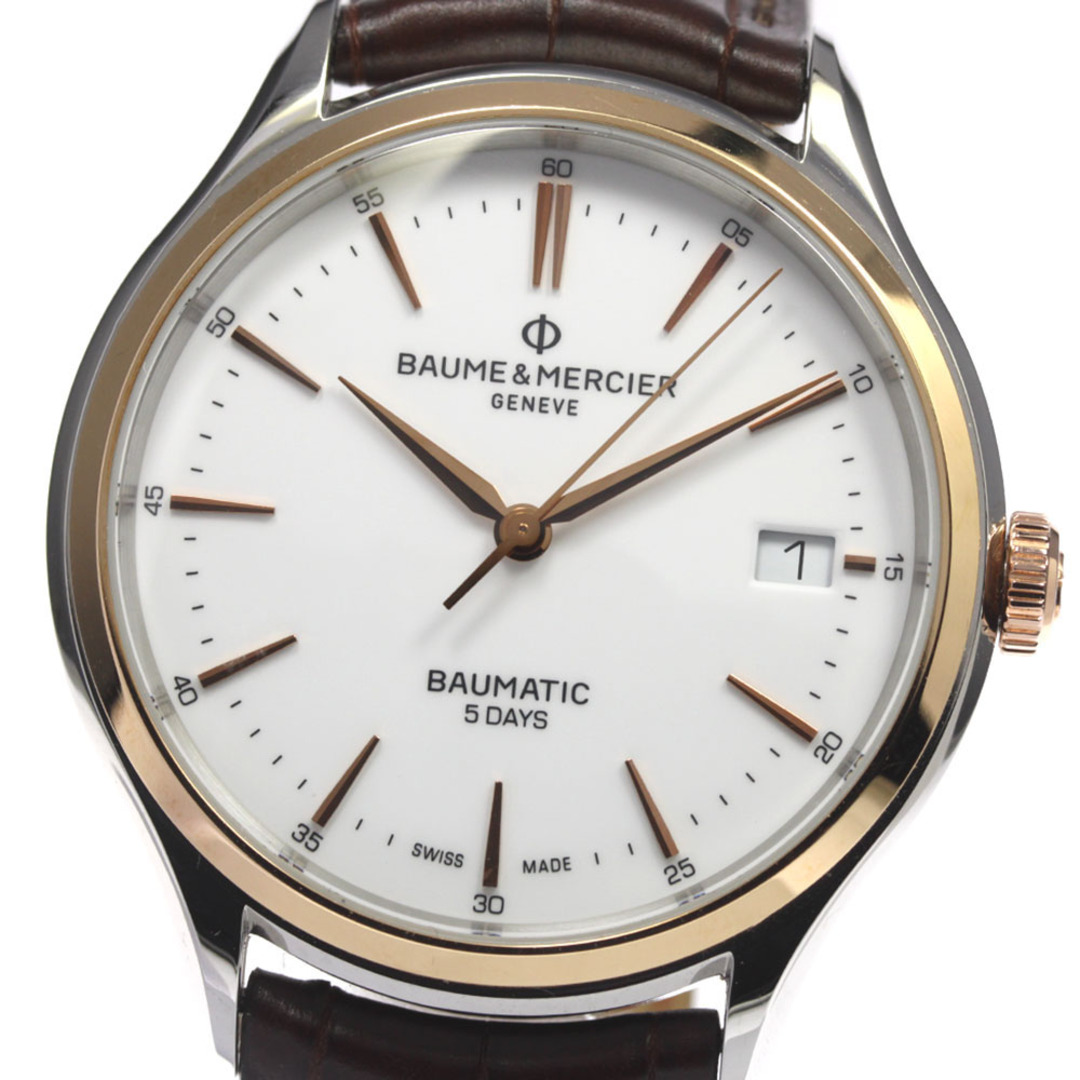 BAUME&MERCIER(ボームエメルシエ)のボーム＆メルシェ Baume & Mercier MOA10401 クリフトン ボーマティック デイト 自動巻き メンズ 良品 箱・保証書付き_799474 メンズの時計(腕時計(アナログ))の商品写真