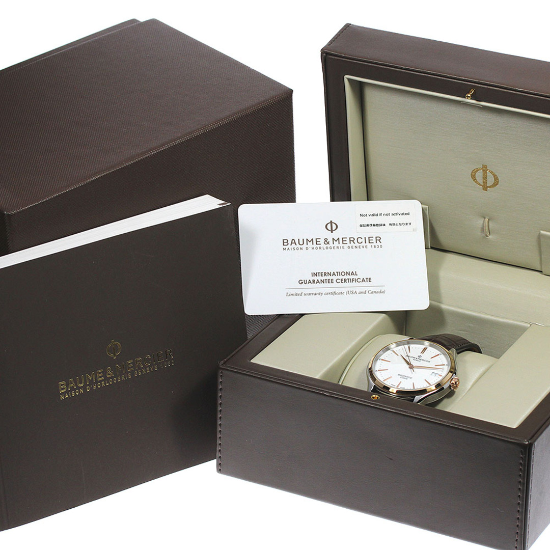 BAUME&MERCIER(ボームエメルシエ)のボーム＆メルシェ Baume & Mercier MOA10401 クリフトン ボーマティック デイト 自動巻き メンズ 良品 箱・保証書付き_799474 メンズの時計(腕時計(アナログ))の商品写真