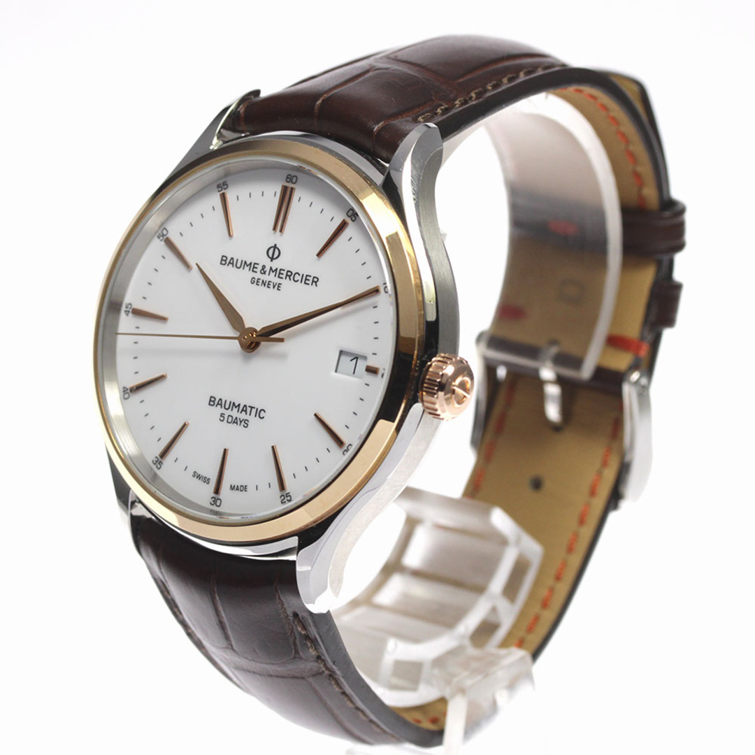 BAUME&MERCIER(ボームエメルシエ)のボーム＆メルシェ Baume & Mercier MOA10401 クリフトン ボーマティック デイト 自動巻き メンズ 良品 箱・保証書付き_799474 メンズの時計(腕時計(アナログ))の商品写真