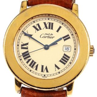 カルティエ(Cartier)のカルティエ CARTIER マストⅡ デイト クォーツ レディース _797754(腕時計)