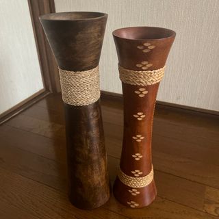 木製フラワーベース2本値下！