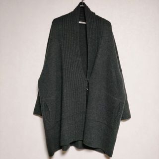 エヴァムエヴァ(evam eva)のevam eva alpaca liliy yarn robe 定価42900円 E193K143 羽織 カーディガン アルパカ コート チャコールグレー レディース エヴァムエヴァ【中古】4-0120T∞(その他)