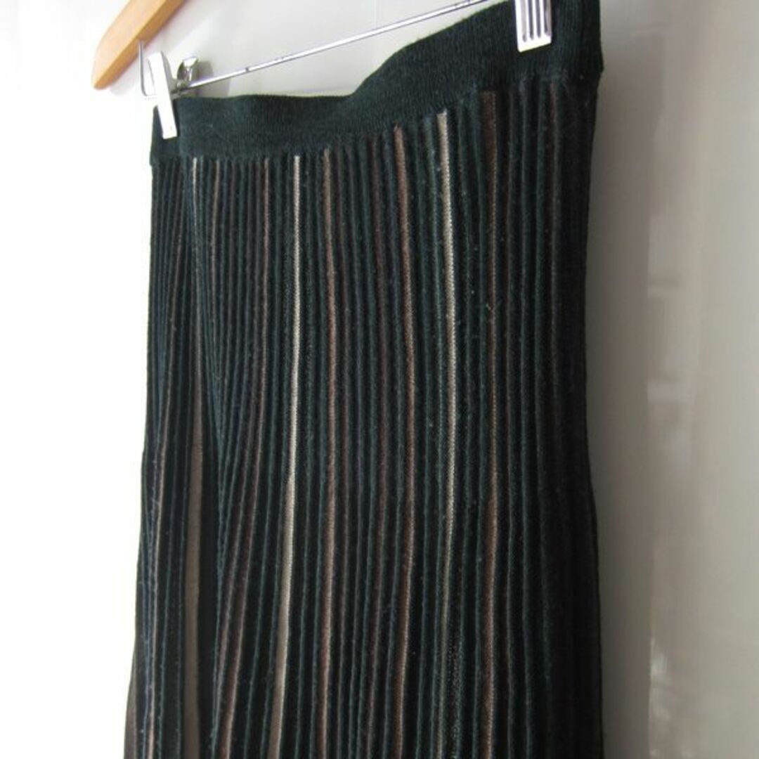 THE DALLAS(ザダラス)の美品　THE Dallas／ザ　ダラス★ロング　マルチストライプ　ニットスカート レディースのスカート(ロングスカート)の商品写真