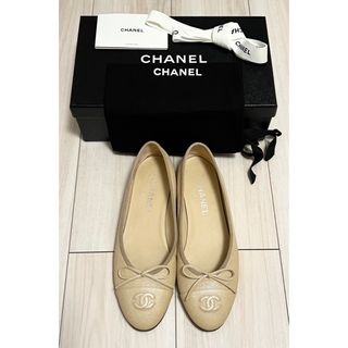 シャネル(CHANEL)の美品【CHANEL/シャネル】バレエシューズ バレリーナ 38.5 希少品(バレエシューズ)