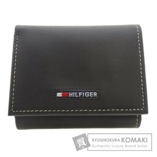 トミーヒルフィガー(TOMMY HILFIGER)のTOMMY HILFIGER 三つ折り ロゴモチーフ 二つ折り財布（小銭入れなし） レザー メンズ(折り財布)