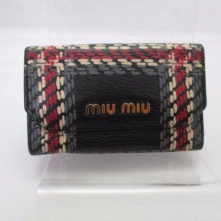 ミュウミュウ(miumiu)の【正規品・鑑定済】ミュウミュウ　6連　キーケース　美品(キーケース)