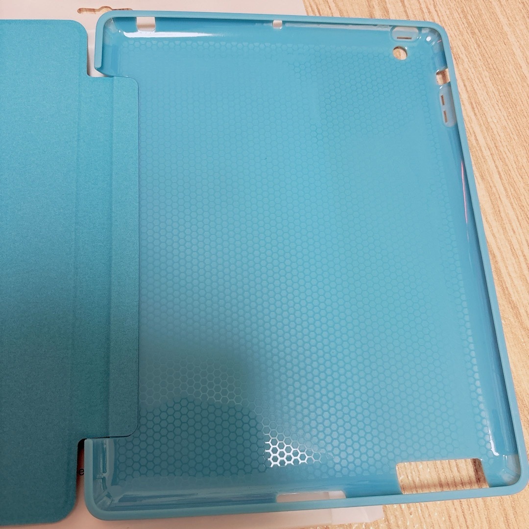 VAGHVEO iPad 2/3/4 ケース ブルー 三つ折りスタンドの通販 by