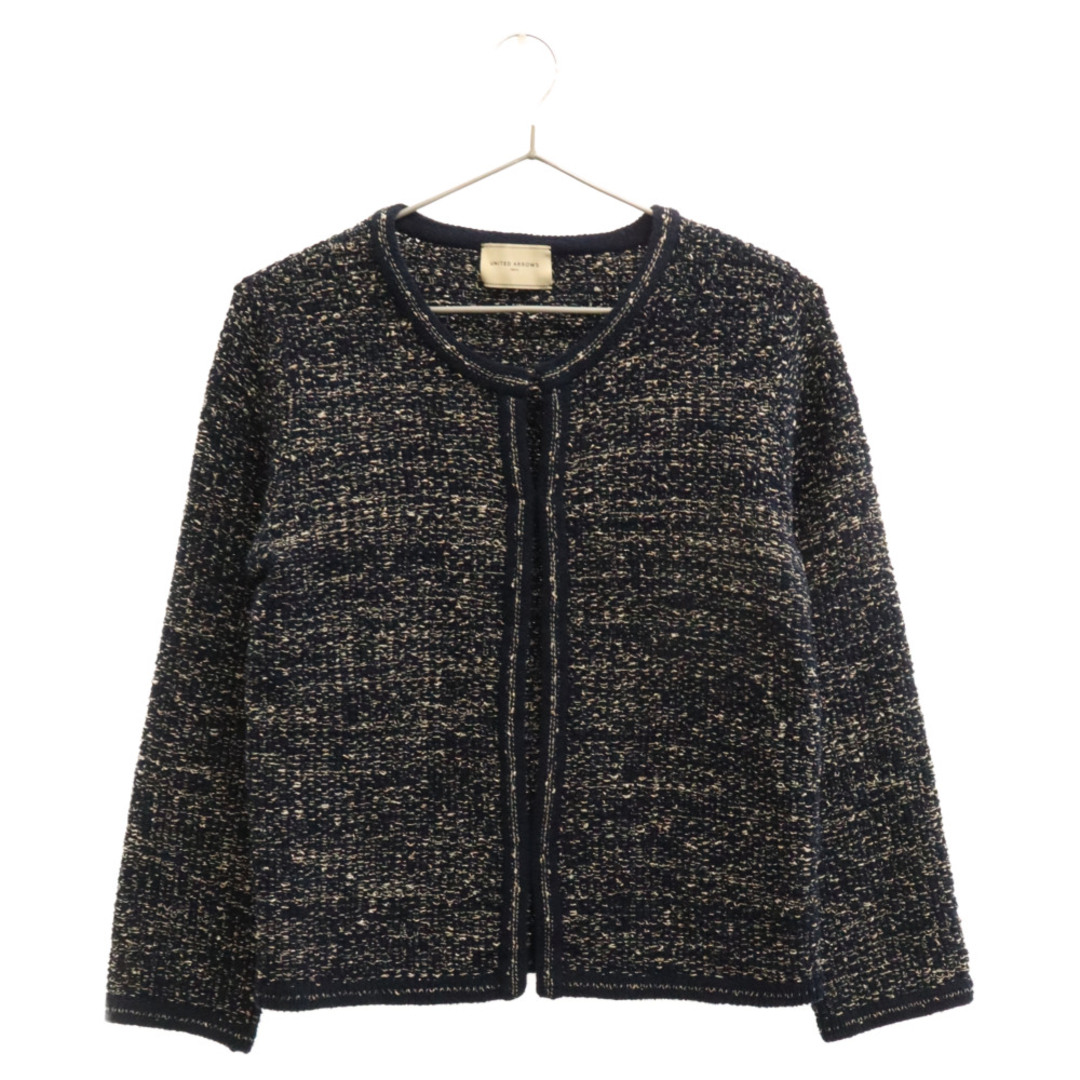 UNITED ARROWS(ユナイテッドアローズ)のUNITED ARROWS ユナイテッドアローズ UBCE LAME TWEED CGN ラメ混カーディガン ネイビー 1515-136-0809 メンズのトップス(カーディガン)の商品写真