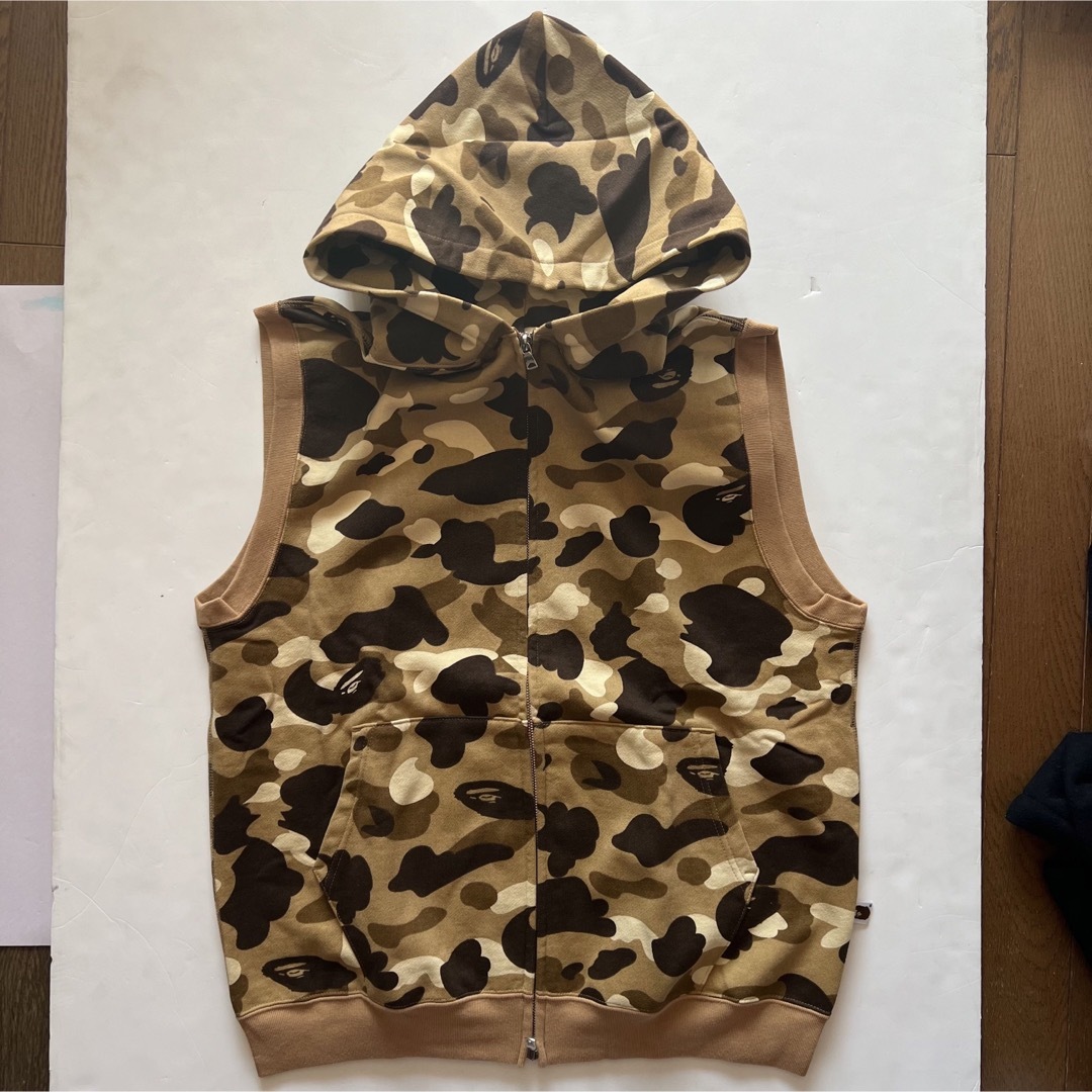 A BATHING APE(アベイシングエイプ)のA BATHING APE BAPE ノースリーブパーカー　Mサイズ メンズのトップス(パーカー)の商品写真