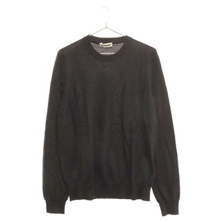 ジルサンダー(Jil Sander)のJIL SANDER ジルサンダー Super Fine Merino Wool ハイゲージウールニット 長袖セーター ブラック J22GP0111(ニット/セーター)