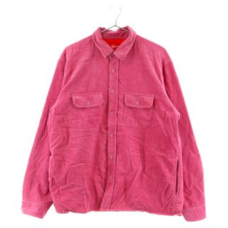 シュプリーム(Supreme)のSUPREME シュプリーム 17AW Corduroy Quilted Shirt 裏地キルティング コーデュロイ ロングスリーブ長袖シャツ ピンク(シャツ)