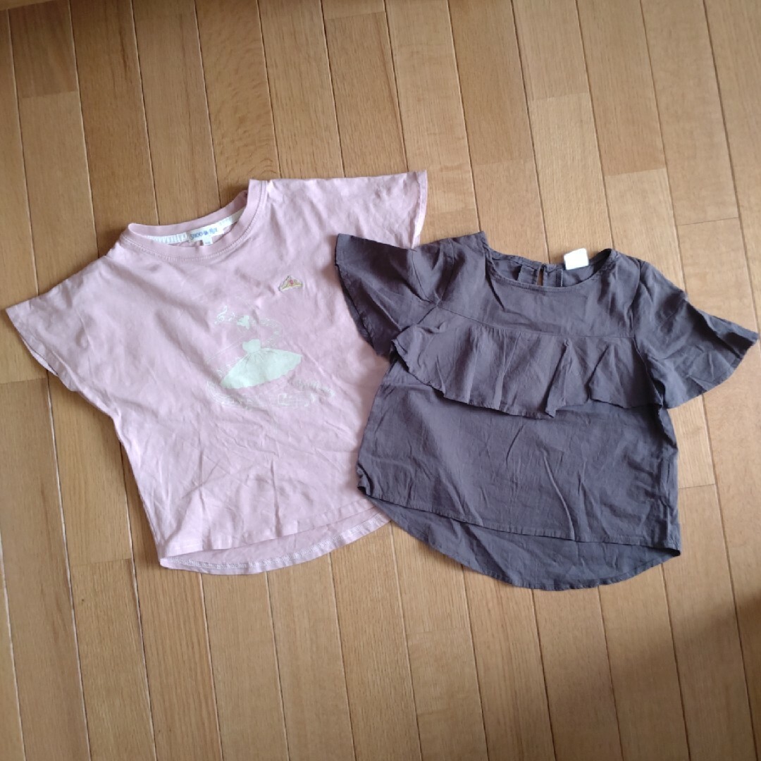 SHOO・LA・RUE(シューラルー)の110cm　Tシャツ　半袖　子ども　キッズ　おまとめ　2点 キッズ/ベビー/マタニティのキッズ服女の子用(90cm~)(Tシャツ/カットソー)の商品写真