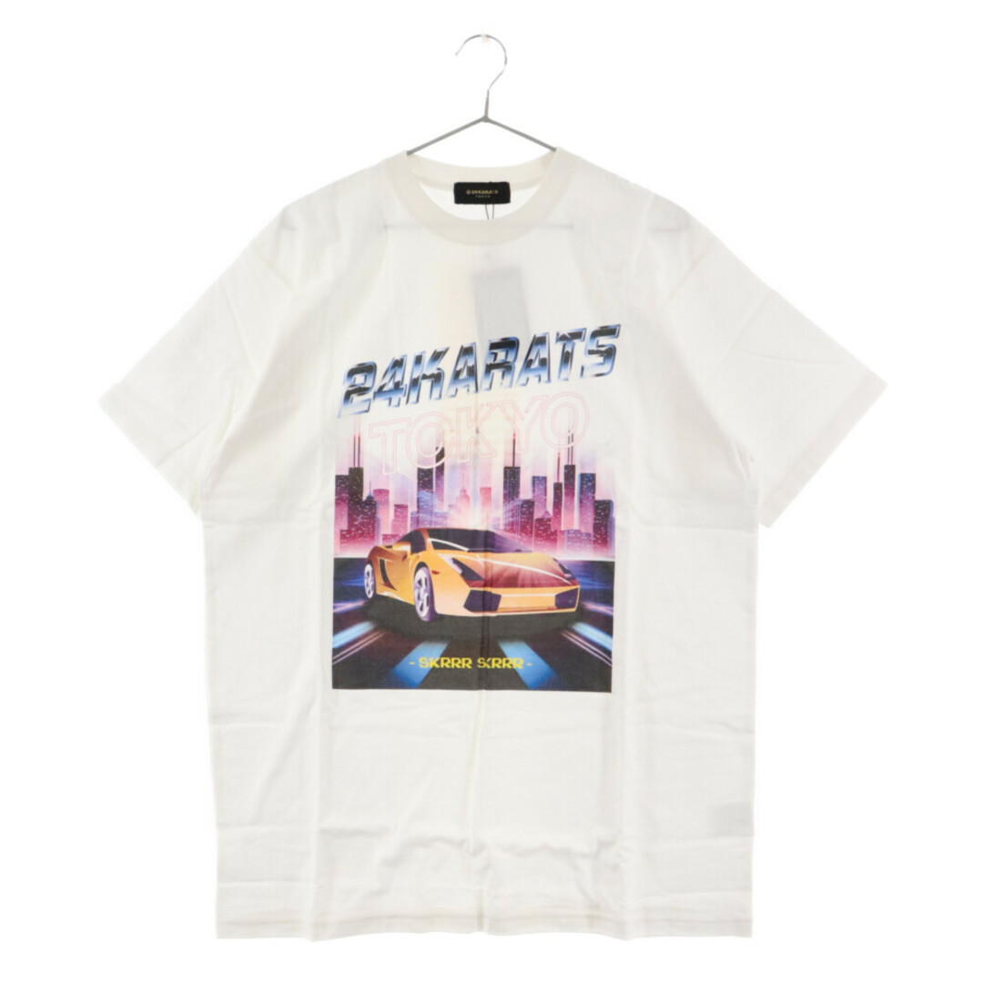 24karats(トゥエンティーフォーカラッツ)の24karats トゥウェンティーフォーカラッツ TOKYO フロントプリント 半袖Tシャツ ホワイト 24954380 メンズのトップス(Tシャツ/カットソー(半袖/袖なし))の商品写真