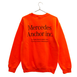 Mercedes Anchor Inc. メルセデスアンカーインク Crew Sweat ロゴプリント クルーネックスウェットトレーナー オレンジ(スウェット)
