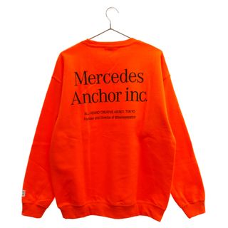 Mercedes Anchor Inc. メルセデスアンカーインク Crew Sweat ロゴプリント クルーネックスウェットトレーナー オレンジ(スウェット)