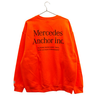Mercedes Anchor Inc. メルセデスアンカーインク Crew Sweat ロゴプリント クルーネックスウェットトレーナー オレンジ(スウェット)