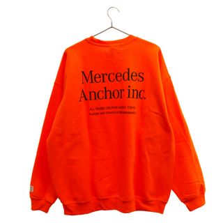 Mercedes Anchor Inc. メルセデスアンカーインク Crew Sweat ロゴプリント クルーネックスウェットトレーナー オレンジ(スウェット)