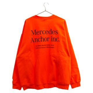 Mercedes Anchor Inc. メルセデスアンカーインク Crew Sweat ロゴプリント クルーネックスウェットトレーナー オレンジ(スウェット)